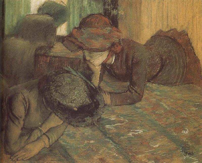 Edgar Degas The conversation in the store oil painting image